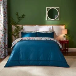 Dorma Modern Romance Vintage Blue 100% Cotton Duvet Cover & Pillowcase Set 30 Dorma Modern Romance Vintage Blue 100% Cotton Duvet Cover & Pillowcase Set -Dunelm Shop 30862303 alt02