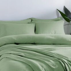 Cotton Muslin Duvet Cover And Pillowcase Set 35 Cotton Muslin Duvet Cover And Pillowcase Set -Dunelm Shop 30862418 alt01