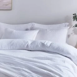 Cotton Muslin Duvet Cover And Pillowcase Set 29 Cotton Muslin Duvet Cover And Pillowcase Set -Dunelm Shop 30862430 alt01