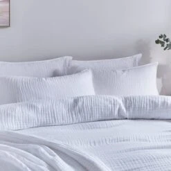 Cotton Muslin Duvet Cover And Pillowcase Set 27 Cotton Muslin Duvet Cover And Pillowcase Set -Dunelm Shop 30862431 alt02