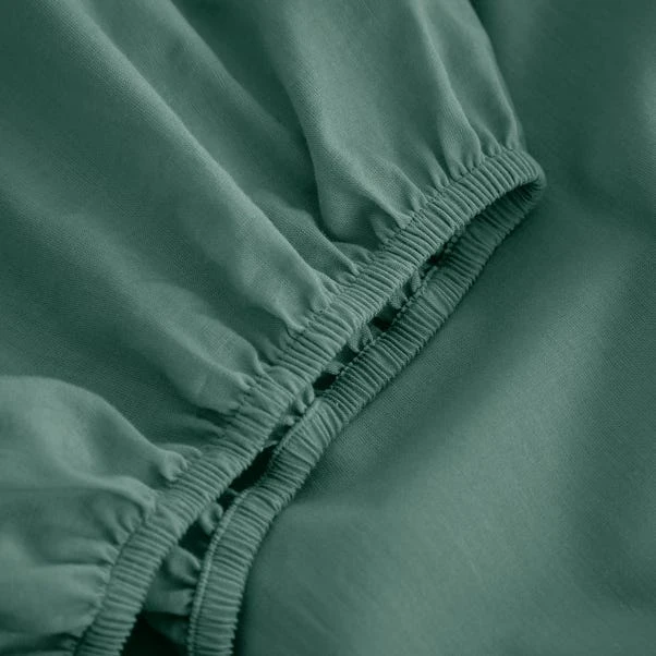 Soft Washed Recycled Cotton Fitted Sheet 4 Soft Washed Recycled Cotton Fitted Sheet - Image 2