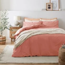 Soft Washed Recycled Cotton Duvet Cover And Pillowcase Set
