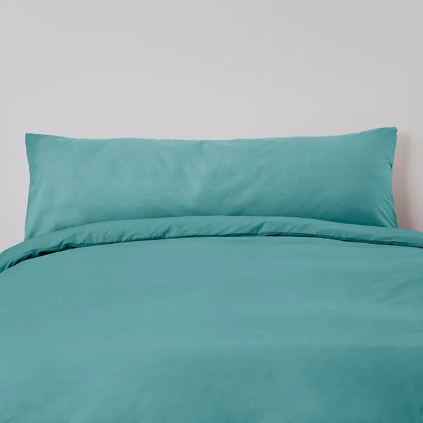 Non Iron Plain Dye Aqua Bolster Pillowcase 3 Non Iron Plain Dye Aqua Bolster Pillowcase
