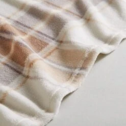 Printed Check Fleece Throw -Dunelm Shop 30864108 alt04