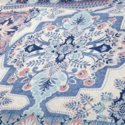 Catherine Lansfield Boho Patchwork Reversible Blue Duvet Cover & Pillowcase Set -Dunelm Shop 30867207 alt04