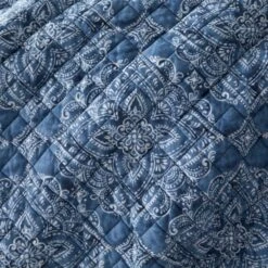 Edie Blue Bedspread 8 Edie Blue Bedspread -Dunelm Shop 30868260 alt02