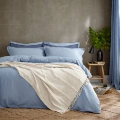 Cotton Linen Duvet Cover & Pillowcase Set -Dunelm Shop 30868624