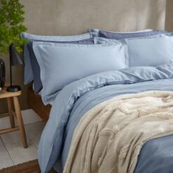 Cotton Linen Duvet Cover & Pillowcase Set -Dunelm Shop 30868627 alt03
