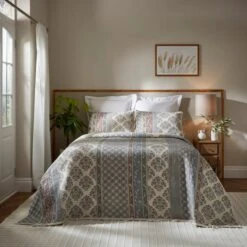 Dorma Deauville 100% Cotton Patchwork Bedspread 8 Dorma Deauville 100% Cotton Patchwork Bedspread -Dunelm Shop 30870853