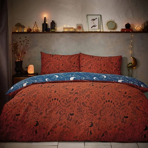 Furn. Witchy Vibes Duvet Cover And Pillowcase Set Rust 7 Furn. Witchy Vibes Duvet Cover And Pillowcase Set Rust - Image 5