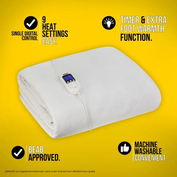 Zanussi Washable Electric Blanket Mattress Protector With Fitted Skirt 4 Zanussi Washable Electric Blanket Mattress Protector With Fitted Skirt - Image 2