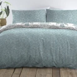 Emily Easy Care Duck Egg Duvet Cover And Pillowcase Set 20 Emily Easy Care Duck Egg Duvet Cover And Pillowcase Set -Dunelm Shop 30888400 alt03