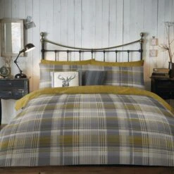 Dreams And Drapes Lodge Connolly Check Duvet Cover And Pillowcase Set -Dunelm Shop 30888519 alt03