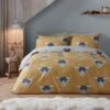 Fusion Snug Highland Cow Ochre Duvet Cover And Pillowcase Set -Dunelm Shop 30888684