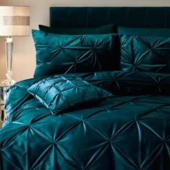 Soiree Mira Teal Duvet Cover And Pillowcase Set 23 Soiree Mira Teal Duvet Cover And Pillowcase Set -Dunelm Shop 30888769 alt01