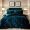 Soiree Mira Teal Duvet Cover And Pillowcase Set -Dunelm Shop 30888771