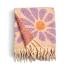 Retro Flower Mohair Throw 130cm X 180cm 21 Retro Flower Mohair Throw 130cm X 180cm -Dunelm Shop 30891365 alt04