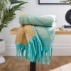 Retro Flower Mohair Throw 130cm X 180cm -Dunelm Shop 30891367