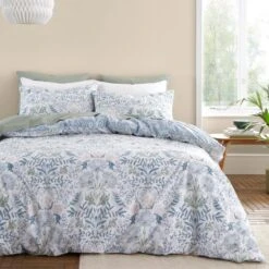 Bianca Hedgerow Hopper 200 Thread Count Cotton Blue Duvet Cover And Pillowcase Set -Dunelm Shop 30892621