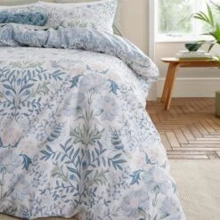 Bianca Hedgerow Hopper 200 Thread Count Cotton Blue Duvet Cover And Pillowcase Set -Dunelm Shop 30892621 alt03