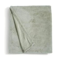 Leila Leaf Fleece Throw 130x170cm -Dunelm Shop 30898335 alt03