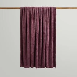 Leila Leaf Fleece Throw 130x170cm -Dunelm Shop 30898338 alt02