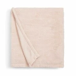 Leila Leaf Fleece Throw 130x170cm -Dunelm Shop 30898341 alt03