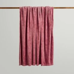 Leila Leaf Fleece Throw 130x170cm -Dunelm Shop 30898345 alt02