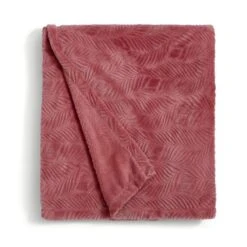 Leila Leaf Fleece Throw 130x170cm -Dunelm Shop 30898345 alt03
