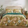 Ula Blooms Ochre Luxury Velvet Duvet Cover And Pillowcase Set 1 Ula Blooms Ochre Luxury Velvet Duvet Cover And Pillowcase Set -Dunelm Shop 30901192