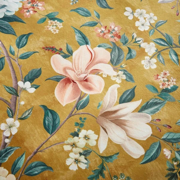 Ula Blooms Ochre Luxury Velvet Duvet Cover And Pillowcase Set 5 Ula Blooms Ochre Luxury Velvet Duvet Cover And Pillowcase Set - Image 3