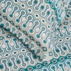 Wisley Retro Geo Sage Oxford Pillowcase -Dunelm Shop 30901527 alt05