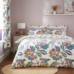 Lucinda Floral Pink Duvet Cover And Pillowcase Set -Dunelm Shop 30901574