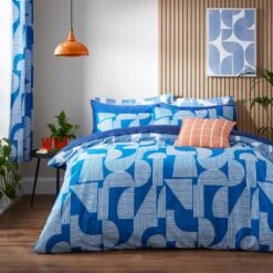 Elements Ezra Blue Oxford Pillowcase 6 Elements Ezra Blue Oxford Pillowcase -Dunelm Shop 30902251 alt01