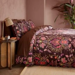 Indienne Paisley Brown Duvet Cover And Pillowcase Set -Dunelm Shop 30902509 alt06