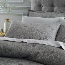 Haven Paisley Chenille Duvet Cover And Pillowcase Set -Dunelm Shop 30902540 alt01