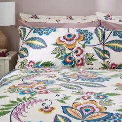 Lucinda Floral Pink Duvet Cover And Pillowcase Set -Dunelm Shop 30903853 alt01