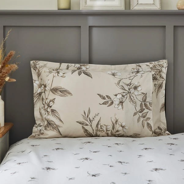 Bridget Etched Floral Oxford Pillowcase 3 Bridget Etched Floral Oxford Pillowcase