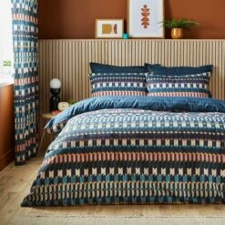 Oden Geometric Duvet Cover & Pillowcase Set -Dunelm Shop 30904243