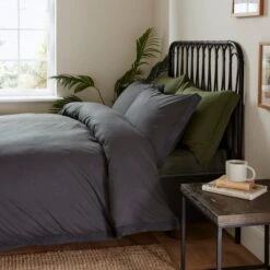 Ludlow Washed Cotton Duvet Cover And Pillowcase Set -Dunelm Shop 30904249 alt04