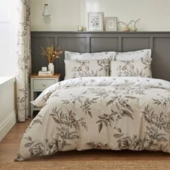 Bridget Etched Floral Natural Duvet Cover And Pillowcase Set 29 Bridget Etched Floral Natural Duvet Cover And Pillowcase Set -Dunelm Shop 30904280
