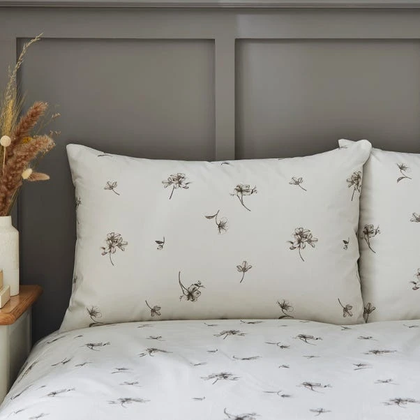 Bridget Etched Floral Natural Duvet Cover And Pillowcase Set 13 Bridget Etched Floral Natural Duvet Cover And Pillowcase Set - Image 11
