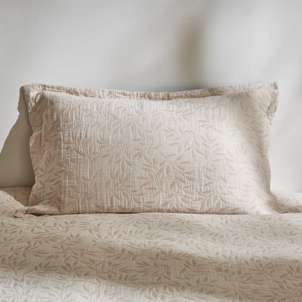 Kingham Leaves Oxford Pillowcase 3 Kingham Leaves Oxford Pillowcase