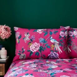 Milanna Blooms Green Duvet Cover And Pillowcase Set -Dunelm Shop 30904295 alt03