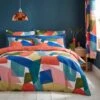 Elements Abstract Blocks Multicoloured Cotton Duvet Cover And Pillowcase Set -Dunelm Shop 30904799