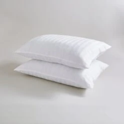 Hotel Pack Of 2 Luxury Cotton Anti Allergy Front Sleeper Pillows -Dunelm Shop 30904819 alt04