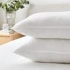 Hotel Pack Of 2 Luxury Cotton Anti Allergy Back Sleeper Pillows -Dunelm Shop 30905712
