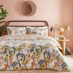 Furn. Huerta Orange Duvet Cover And Pillowcase Set -Dunelm Shop 30912170 alt02