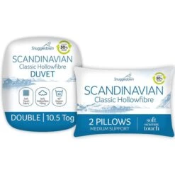 Snuggledown Scandinavian Hollowfibre 10.5 Tog Duvet And Pillow Set -Dunelm Shop 30914697 alt01