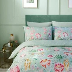 Soiree Tropical Leopard 200 Thread Count Duvet Cover And Pillowcase Set 28 Soiree Tropical Leopard 200 Thread Count Duvet Cover And Pillowcase Set -Dunelm Shop 30916019 alt01